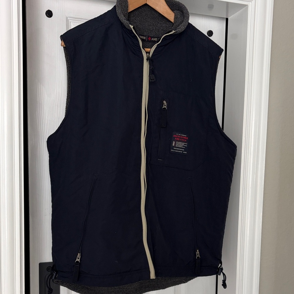 Vintage Abercrombie & Fitch Fleece-Lined Vest – Men’s Large